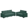 Juego de sofás con cojines 2 piezas terciopelo verde oscuro by , Sofas - Ref: Foro24-3324702, Price: 484,38 €, Discount: %
