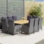 Garden dining set 11 pieces gray synthetic rattan by vidaXL, Garden sets - Ref: Foro24-3058555, Price: 1,00 €, Discount: %