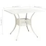 Mesa de jardín aluminio fundido blanco 90x90x73 cm de vidaXL, Mesas de jardín - Ref: Foro24-315590, Precio: 221,74 €, Descuen...