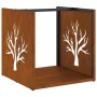 Leñero 40x40x40 cm Acero oxidado von , Brennholztaschen und -halter - Ref: Foro24-864248, Preis: 46,97 €, Rabatt: %
