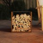 Leñero 40x40x40 cm Acero oxidado von , Brennholztaschen und -halter - Ref: Foro24-864248, Preis: 46,97 €, Rabatt: %