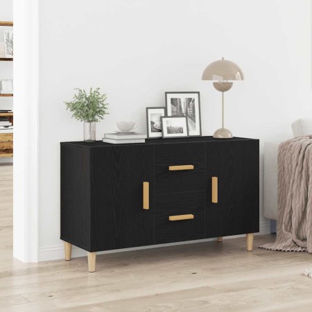 Aparador de madera de roble negro 100x36x60 cm by , Sideboards - Ref: Foro24-862094, Price: 108,48 €, Discount: %