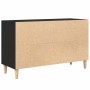 Aparador de madera de roble negro 100x36x60 cm by , Sideboards - Ref: Foro24-862094, Price: 108,48 €, Discount: %