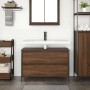 Mueble de baño con lavabo y cajones roble marrón 90x34,5x60 cm by , bathroom vanities - Ref: Foro24-861881, Price: 81,32 €, D...