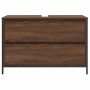Mueble de baño con lavabo y cajones roble marrón 90x34,5x60 cm by , bathroom vanities - Ref: Foro24-861881, Price: 81,32 €, D...