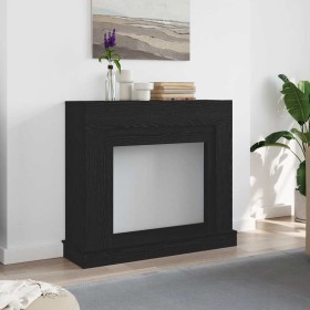 VidaXL Marco para chimenea madera ingeniería roble negro 100x30x87,5cm von , Zubehör für Holzöfen und Kamine - Ref: Foro24-86...