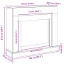 VidaXL Marco para chimenea madera ingeniería roble negro 100x30x87,5cm von , Zubehör für Holzöfen und Kamine - Ref: Foro24-86...