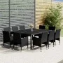 Garden dining set 11 pieces black synthetic rattan by vidaXL, Garden sets - Ref: Foro24-3058562, Price: 877,41 €, Discount: %