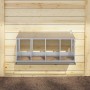 Nido para gallinas con 4 compartimentos plateado galvanizado by , Cages and habitats for small animals - Ref: Foro24-864344, ...
