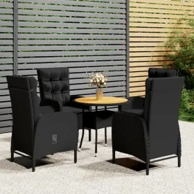 5-Piece Black Synthetic Rattan Garden Bistro Set by vidaXL, Garden sets - Ref: Foro24-3058553, Price: 631,38 €, Discount: %