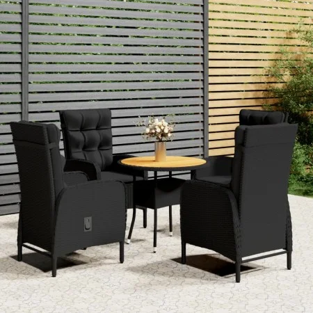5-Piece Black Synthetic Rattan Garden Bistro Set by vidaXL, Garden sets - Ref: Foro24-3058553, Price: 631,38 €, Discount: %