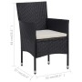 Garden dining set 11 pieces black synthetic rattan by vidaXL, Garden sets - Ref: Foro24-3058562, Price: 817,51 €, Discount: %