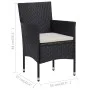 Garden dining set 11 pieces black synthetic rattan by vidaXL, Garden sets - Ref: Foro24-3058562, Price: 877,41 €, Discount: %