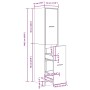 Boticario de madera de roble negro 30x41x144,5 cm von , Schließfächer und Lagerschränke - Ref: Foro24-862054, Preis: 121,10 €...