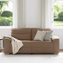 Sofá de 2 plazas de cuero sintético color capuchino 140 cm by , Sofas - Ref: Foro24-4105342, Price: 235,89 €, Discount: %