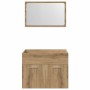 Juego de muebles baño 2 piezas madera ingeniería roble artisan by , Bathroom furniture - Ref: Foro24-862040, Price: 70,58 €, ...