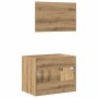 Juego de muebles baño 2 piezas madera ingeniería roble artisan by , Bathroom furniture - Ref: Foro24-862040, Price: 70,58 €, ...