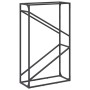 Leñero negro 60x25x100 cm Acero laminado en frío by , Firewood bags and holders - Ref: Foro24-864327, Price: 42,68 €, Discoun...