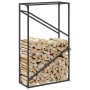 Leñero negro 60x25x100 cm Acero laminado en frío by , Firewood bags and holders - Ref: Foro24-864327, Price: 42,68 €, Discoun...