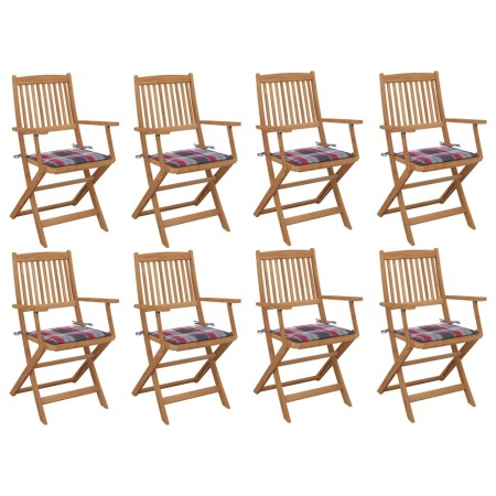 Sillas de jardín plegables 8 uds y cojines madera maciza acacia von , Gartenstühle - Ref: Foro24-3075098, Preis: 448,40 €, Ra...
