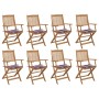 Sillas de jardín plegables 8 uds y cojines madera maciza acacia von , Gartenstühle - Ref: Foro24-3075098, Preis: 448,40 €, Ra...