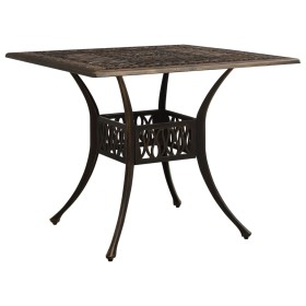 Bronze cast aluminum garden table 90x90x73 cm by vidaXL, Garden tables - Ref: Foro24-315588, Price: 226,68 €, Discount: %