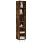 Aparador alto contrachapada roble ahumado 34,5x32,5x180 cm by , Sideboards - Ref: Foro24-3189826, Price: 78,82 €, Discount: %