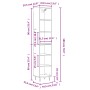 Aparador alto contrachapada roble ahumado 34,5x32,5x180 cm by , Sideboards - Ref: Foro24-3189826, Price: 78,82 €, Discount: %