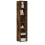 Aparador alto contrachapada roble ahumado 34,5x32,5x180 cm by , Sideboards - Ref: Foro24-3189818, Price: 76,02 €, Discount: %