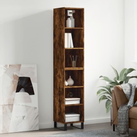 Aparador alto contrachapada roble ahumado 34,5x32,5x180 cm von , Sideboards - Ref: Foro24-3189858, Preis: 81,06 €, Rabatt: %