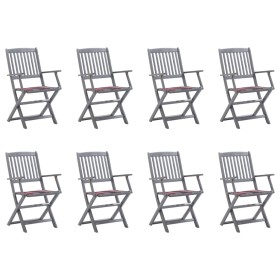 Sillas de jardín plegables 8 uds y cojines madera maciza acacia von , Gartenstühle - Ref: Foro24-3078275, Preis: 371,57 €, Ra...