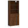 Aparador alto madera contrachapada marrón roble 69,5x34x180 cm by , Sideboards - Ref: Foro24-3200552, Price: 147,41 €, Discou...