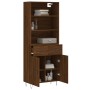 Aparador alto madera contrachapada marrón roble 69,5x34x180 cm by , Sideboards - Ref: Foro24-3200552, Price: 147,41 €, Discou...