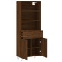 Aparador alto madera contrachapada marrón roble 69,5x34x180 cm by , Sideboards - Ref: Foro24-3200552, Price: 147,41 €, Discou...