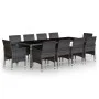 11-piece synthetic rattan garden dining set in gray color. by vidaXL, Garden sets - Ref: Foro24-3058573, Price: 862,51 €, Dis...
