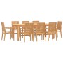 Juego de comedor para jardín 9 piezas madera maciza de teca von , Gartensets - Ref: Foro24-3157922, Preis: 1,00 €, Rabatt: %