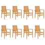 Juego de comedor para jardín 9 piezas madera maciza de teca von , Gartensets - Ref: Foro24-3157922, Preis: 1,00 €, Rabatt: %