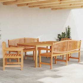 Juego de comedor para jardín 5 piezas madera maciza de teca von , Gartensets - Ref: Foro24-3157948, Preis: 1,00 €, Rabatt: %