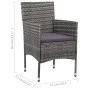 11-piece synthetic rattan garden dining set in gray color. by vidaXL, Garden sets - Ref: Foro24-3058573, Price: 862,51 €, Dis...
