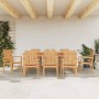 Sillas de jardín apilables 8 uds madera de teca 56,5x57,5x91 cm