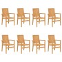 Sillas de jardín apilables 8 uds madera de teca 56,5x57,5x91 cm von , Gartenstühle - Ref: Foro24-3157903, Preis: 1,00 €, Raba...