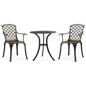 Bistro table and chairs 3 pieces cast aluminum bronze color by vidaXL, Garden sets - Ref: Foro24-315591, Price: 315,24 €, Dis...