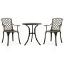 Bistrotisch und Stühle, 3-teilig, Aluminiumguss, bronzefarben von vidaXL, Gartensets - Ref: Foro24-315591, Preis: 340,39 €, R...