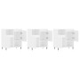 Aparadores 3 uds madera contrachapada blanco brillo by , Sideboards - Ref: Foro24-3190143, Price: 196,14 €, Discount: %