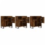 Aparadores 3 uds madera contrachapada roble ahumado de , Aparadores - Ref: Foro24-3190162, Precio: 194,37 €, Descuento: %