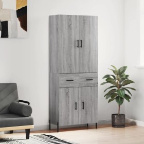 Aparador alto madera contrachapada gris sonoma 69,5x34x180 cm von , Sideboards - Ref: Foro24-3198159, Preis: 172,76 €, Rabatt: %
