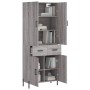Aparador alto madera contrachapada gris sonoma 69,5x34x180 cm de , Aparadores - Ref: Foro24-3198159, Precio: 177,62 €, Descue...