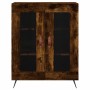 Aparador alto madera contrachapada roble ahumado 69,5x34x180 cm