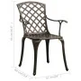 Bistro table and chairs 3 pieces cast aluminum bronze color by vidaXL, Garden sets - Ref: Foro24-315591, Price: 314,06 €, Dis...