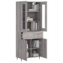 Aparador alto madera contrachapada gris sonoma 69,5x34x180 cm de , Aparadores - Ref: Foro24-3198519, Precio: 162,03 €, Descue...